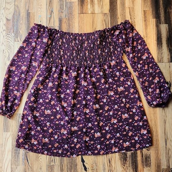 Forever 21 Plus Floral Off Shoulder Mini Dress - Picture 2 of 6